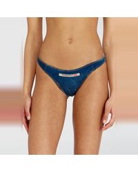 DIESEL - Cotton Brazilian Briefs With Denim Effect - Lyst