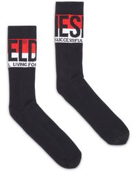 DIESEL - Socks With Maxi Logo Cuffs - Lyst
