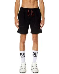 DIESEL - Sweat Shorts With Reflective Logo Bands - Lyst