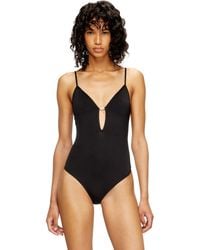 DIESEL - Oval D-Plaque Jersey Bodysuit - Lyst