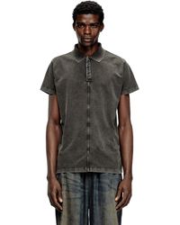 DIESEL - Polo en jersey effet denim - Lyst