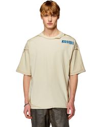 DIESEL - Destroyed-T-Shirt mit Peel-Off-Effekt - Lyst