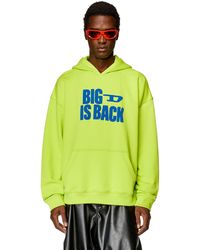 DIESEL - Sweat-shirt à capuche avec imprimé Big D Is Back - Lyst