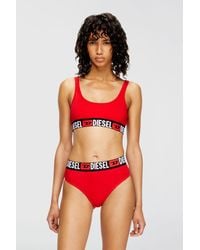 DIESEL - Cotton Bralette With Logo - Lyst