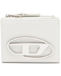 DIESEL - Small Leather Wallet With Logo Plaque - Lyst