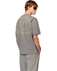 DIESEL - T-shirt con maxi-ricamo oval D - Lyst