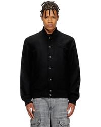 DIESEL - Chaqueta Bomber Acolchada En Mezcla De Lana - Lyst