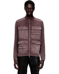 DIESEL - Zip-Up Cardigan With Cargo Pockets - Lyst