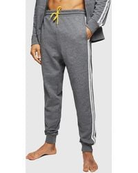 DIESEL Umlb-peter Sweatpants With Knitted Logo Bands - Gray