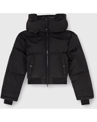 DIESEL - Wrinkled-Nylon Down Puffer Jacket With Detachable Hood - Lyst