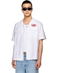 DIESEL - Bowling Shirt With Embroidered Logo - Lyst