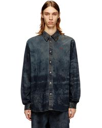 DIESEL - Cotton-Blend Shirt With Logo - Lyst