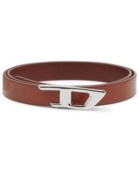 DIESEL - 2 Cm Leather Belt With Metal D Buckle - Lyst