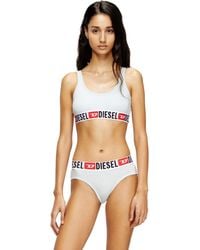 DIESEL - Cotton Bralette With Logo - Lyst