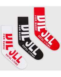 DIESEL - Three-Pack Of Maxi Logo Socks - Lyst