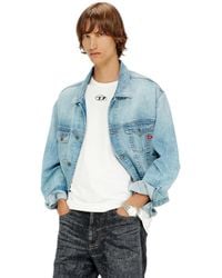 DIESEL - Light Cotton T-Shirt With Metallic Oval D Logo - Lyst