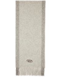 DIESEL - Wool-Blend Scarf With Contrast Stripes - Lyst