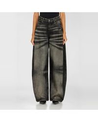 DIESEL - Relaxed Jeans High Waist 1987 D-Khelz, /Dark, Button Fly - Lyst