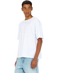 DIESEL - Relaxed Cotton T-Shirt With Oval D Embroidery - Lyst