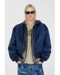 DIESEL - Padded Bomber Jacket With Oval D Embroidery - Lyst