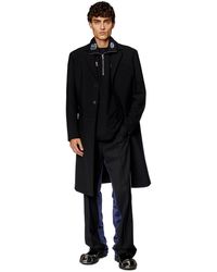 DIESEL - Hybrid Coat In Cool Wool And Jersey - Lyst