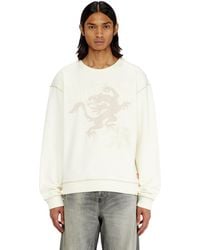DIESEL - Sweatshirt With Embroidery And Print - Lyst