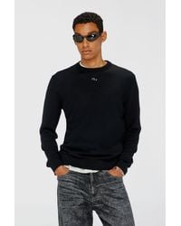 DIESEL - Wool Jumper With Cut-Out Logo - Lyst