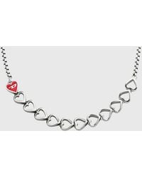 DIESEL - Stainless Steel Chain Necklace - Lyst