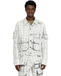DIESEL - Denim Jacket With Peel-Off Effect - Lyst