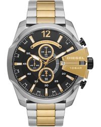 DIESEL - Mega Chief Chronograph Stainless Steel Watch - Lyst