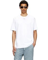 DIESEL - T-Shirt With Cut-Out Oval D - Lyst