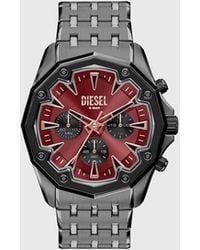 DIESEL - Stinger Gunmetal Stainless Steel Watch - Lyst