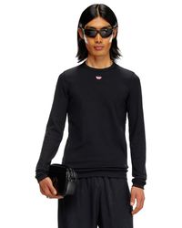 DIESEL - Long-sleeve T-shirt With D Patch - Lyst