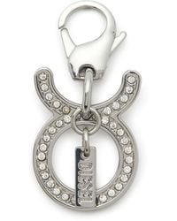 DIESEL - Metal Taurus Charm With Rhinestones - Lyst