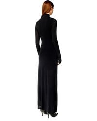 DIESEL - Long Turtleneck Dress With Draped Panel - Lyst