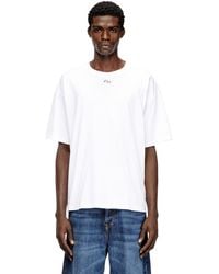 DIESEL - Relaxed Cotton T-Shirt With Oval D Embroidery - Lyst