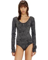 DIESEL - Open-Back Bodysuit With Utilitarian Print - Lyst