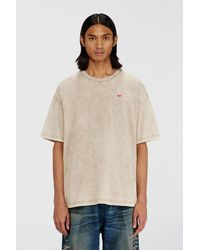 DIESEL - Cotton T-Shirt With Treated Effect - Lyst