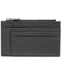 DIESEL - Embossed Leather Card Holder With Zip Pocket - Lyst
