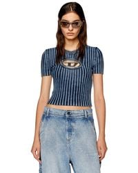DIESEL - Top con placca D - Lyst