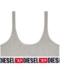 DIESEL - Ribbed Bralette With Logo Band - Lyst
