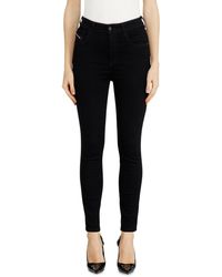 DIESEL - Skinny Jeans High Waist 1984 Slandy-High, /Dark, Zip Fly - Lyst