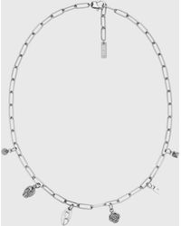 DIESEL - Stainless Steel Charm Necklace - Lyst