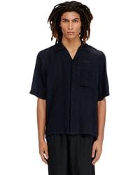 DIESEL - Linen-Blend Shirt With Short Sleeves - Lyst