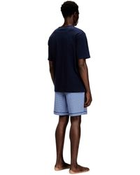 DIESEL - Cotton Pajama Set With Check Shorts - Lyst