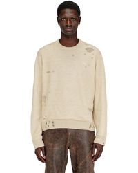 DIESEL - Destroyed Linen Jumper - Lyst