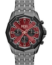DIESEL - Stinger Gunmetal Stainless Steel Watch - Lyst