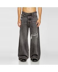 DIESEL - Relaxed Jeans Low Waist D-Rise, /Dark, Button Fly - Lyst