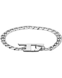 DIESEL - Stainless Steel Chain Bracelet - Lyst
