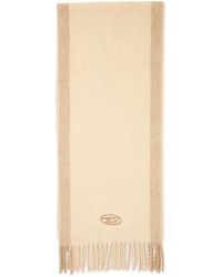 DIESEL - Wool-Blend Scarf With Contrast Stripes - Lyst